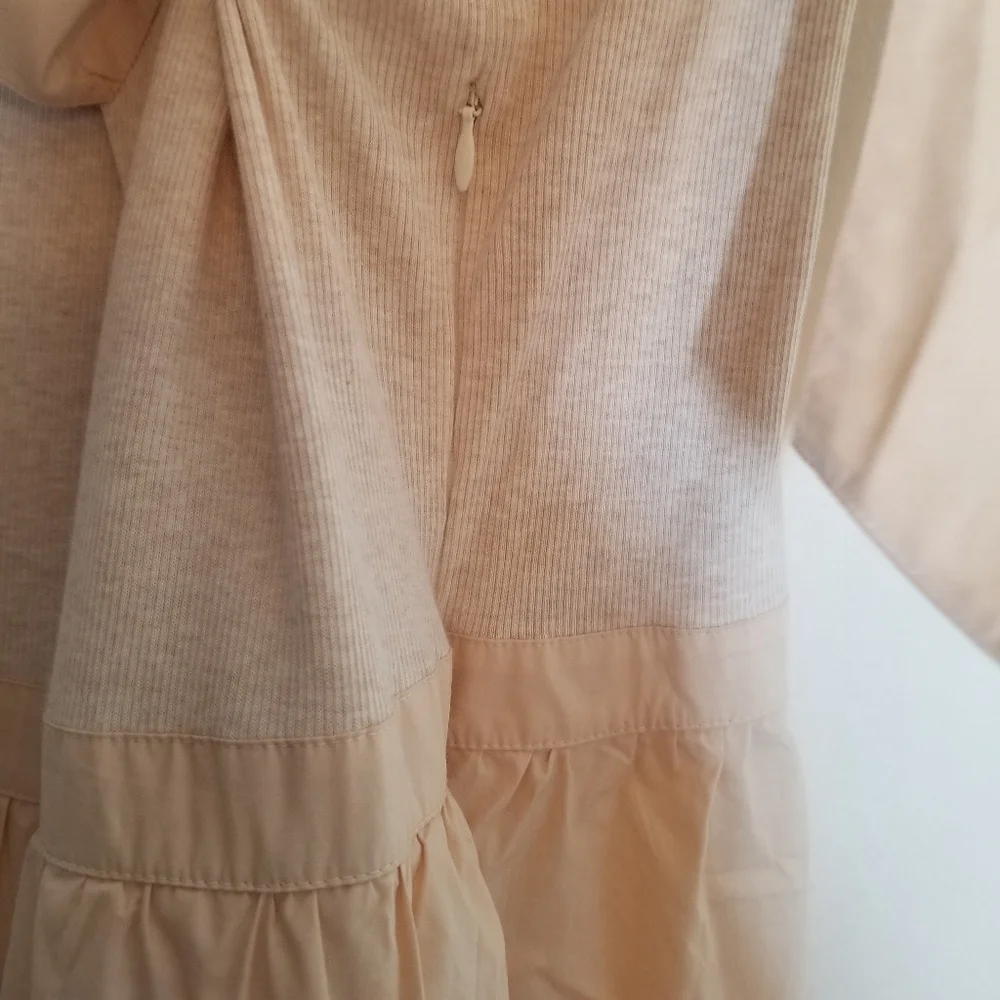 Ulla Johnson Tiered Midi Dress Ivory Oatmeal Cotton Boho Prairie Dress Hope